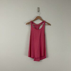 Lululemon Pima Cotton Pleated Tank Raspberry Pink Size 6/8